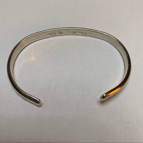 Large Sterling Cuff Bracelet - Picture 4 of 7